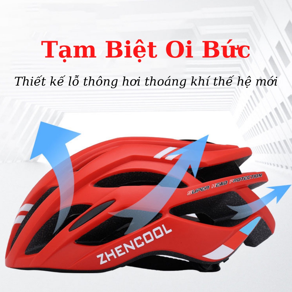 Mũ bảo hiểm xe đạp thể thao nam nữ Zhen Cool - Hàng cao cấp điều chỉnh size dễ dàng