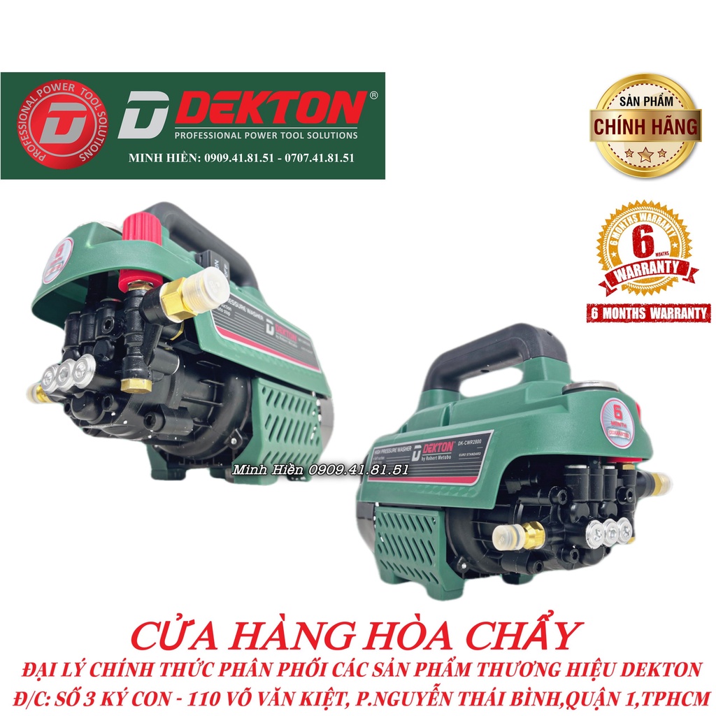 Máy Rửa Xe Dekton 2800W / DK-2800 / Có Chỉnh Áp