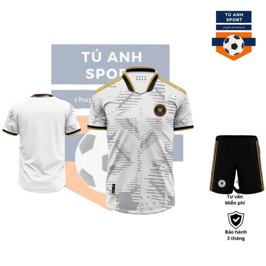 Bộ quần áo bóng đá 22/23 Đội Tuyển Đức Chất vải mè thái