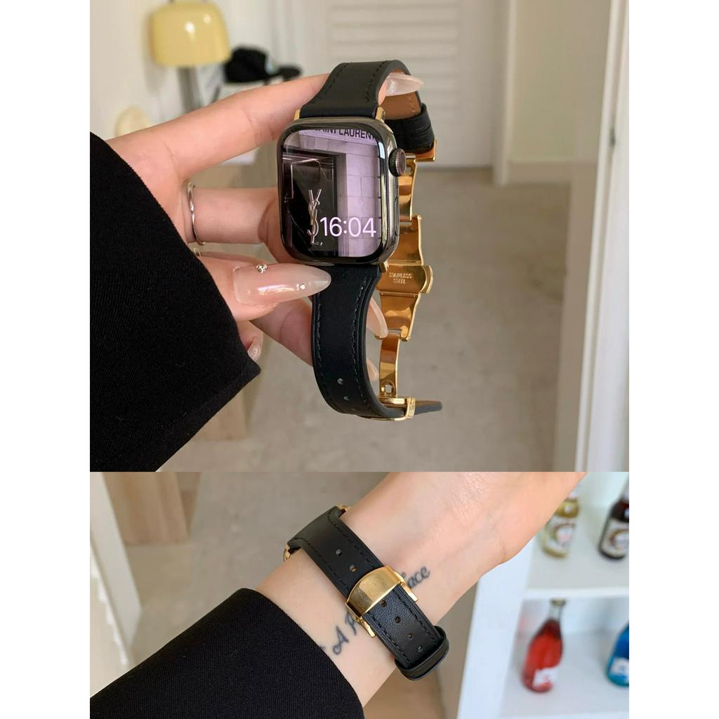 Dây Đeo Bằng Da Dành Cho iWatch 45mm 41mm 44mm 42mm 49mm iWatch 8 7 6 SE 5