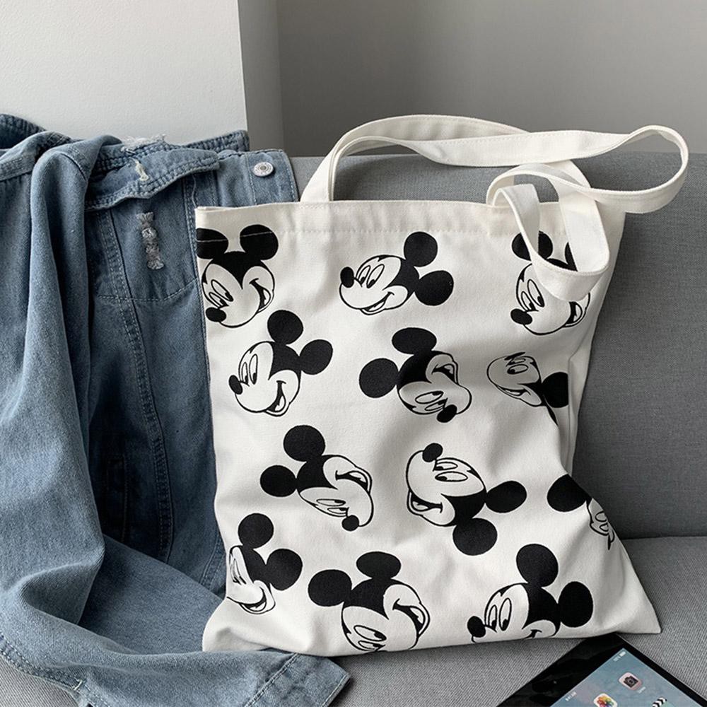 Túi tote Vải canvas mềm Đẹp Cực Hot có khóa miệng,túi tote Mickey hàn Quốc tặng quà xinh