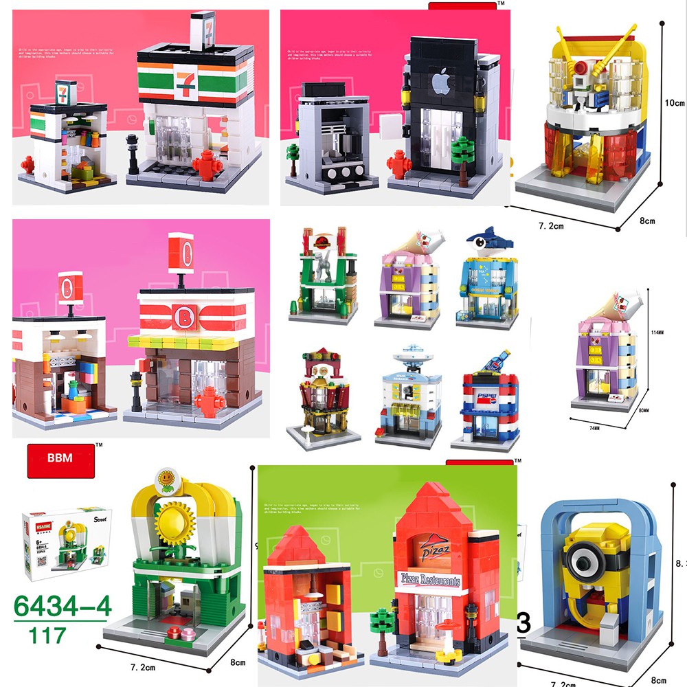 Xếp hình lego cửa hàng nguyên hộp đẹp sắc nét