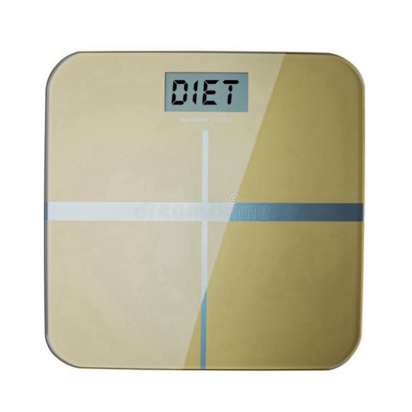 Cân Điện Tử Sức Khỏe Hình Chữ Thập Mặt Kính Cường Lực, Màn Hình LED Sạc Được Pin