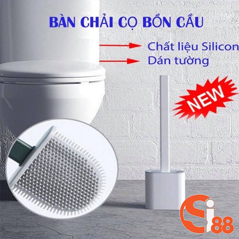 Cọ vệ sinh chất liệu silicon vệ sinh bồn cầu toa-lét phòng tắm siêu sạch GD295