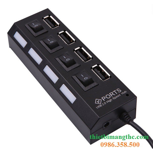 Hub chia 4 cổng usb loại có công tắc [giá rẻ]