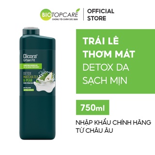 Sữa tắm Dicora Urban Fit detox Matcha và chiết xuất trái Lê 750ml - BioTopcare Official