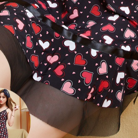 Váy ngủ hai dây thun lụa lạnh 🔥SIÊU SALE🔥 tim nhí đen sexy gợi cảm giá rẻ đồ ngủ bầu cao cấp bigsize tới 62kg | BigBuy360 - bigbuy360.vn