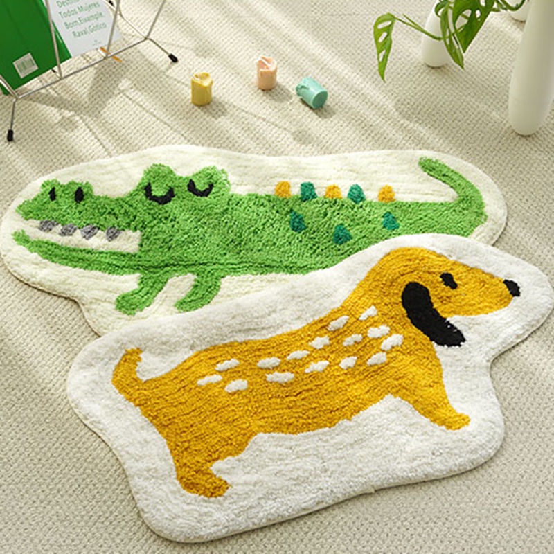 Thảm Chùi Chân Chống Trượt Thấm Hút Tốt Hình Động Vật Dễ Thương