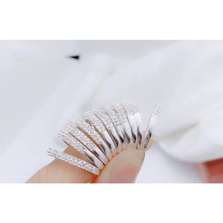 NHẪN NỮ 2 HÀNG ĐÁ BẠC TA CHO BẠN NỮ