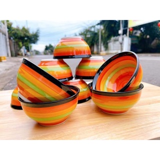 Combo 5 chén 7 sắc cầu vồng 11.5cm