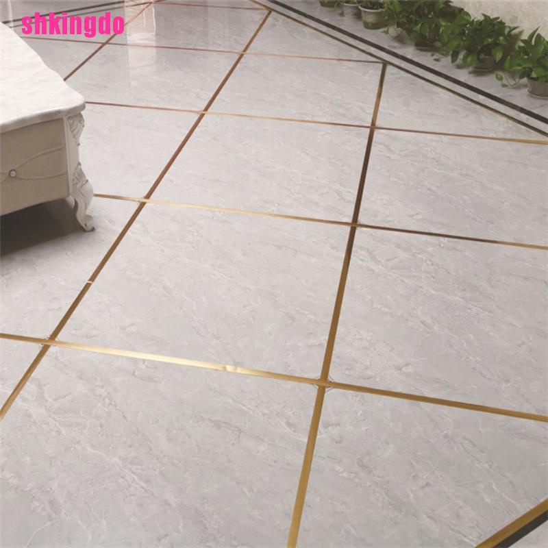 Cuộn băng keo dán viền gạch men màu vàng/bạc/đen tự dính trang trí nhà cửa