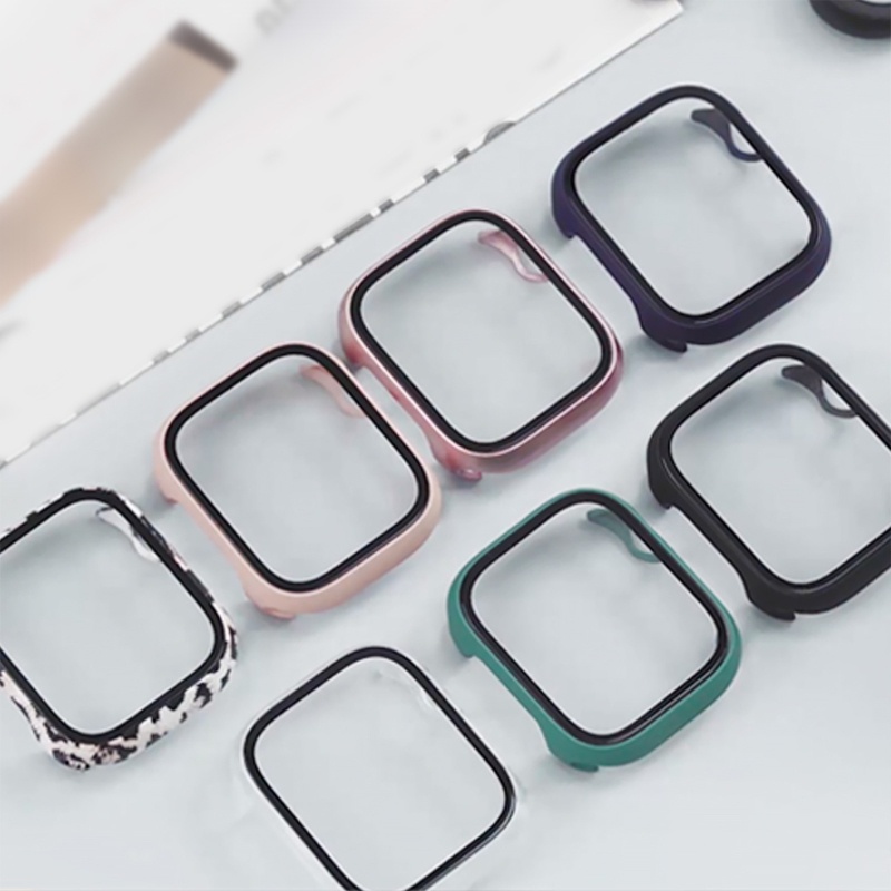 Ốp Bảo Vệ Mặt Đồng Hồ Thông Minh Bằng PC Cứng + Kính Cường Lực Bảo Vệ Toàn Diện