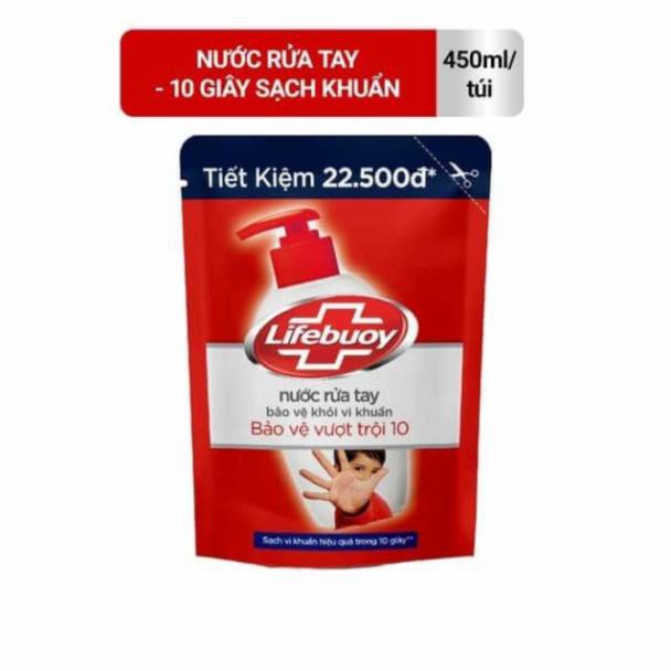 NƯỚC RỬA TAY LIFEBUOY BẢO VỆ VƯỢT TRỘI 10( mầu đỏ)