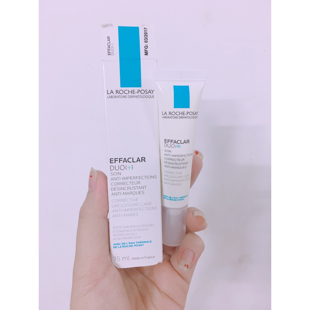 La Roche Posay - Kem dưỡng da giảm mụn, ngăn ngừa vết thâm và ngăn mụn tái phát Effaclar Duo+ 3ml - 15ml - 40ml | BigBuy360 - bigbuy360.vn