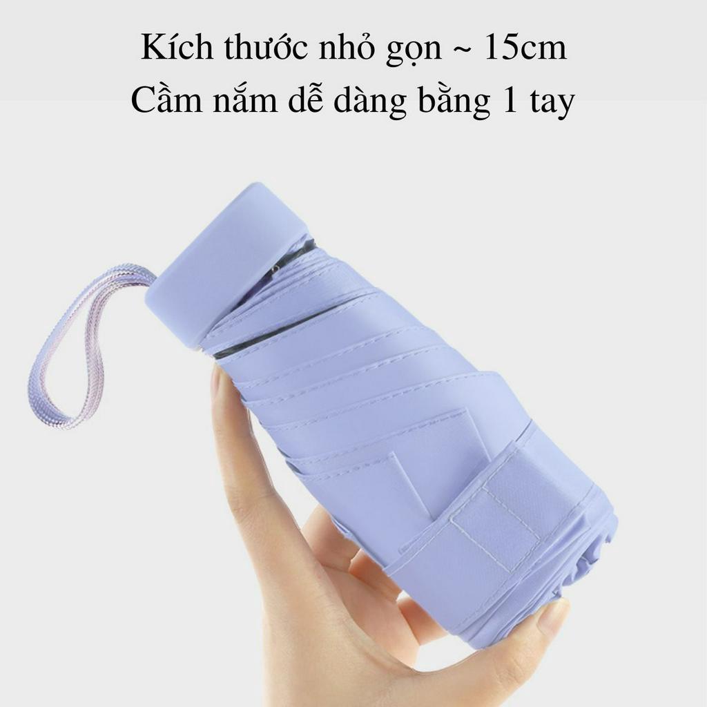 Ô Mini Che Nắng Gấp Gọn Chống Tia UV 3 Lớp SMARTCHOICE Tiện Lợi Đi Du Lịch Tặng Kèm Hộp Đựng [Hàng Loại 1] SCG-PK012