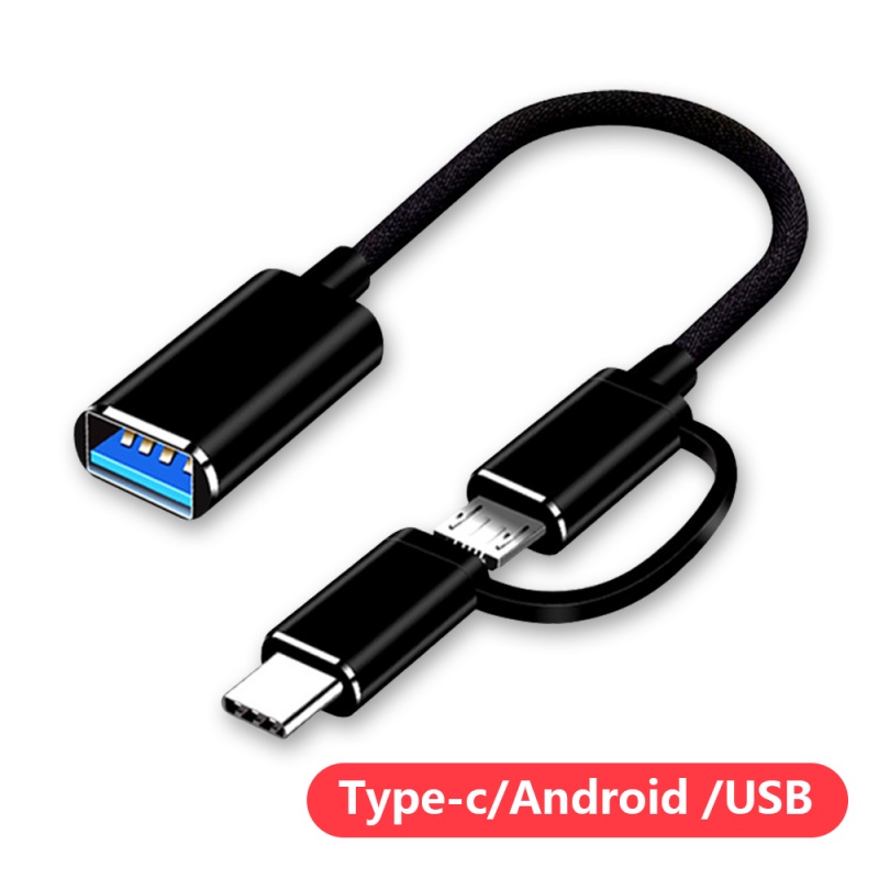 Cáp chuyển đổi GUUGEI otg 2 trong 1 type c &amp; micro usb sang usb 2.0 cho điện thoại Android