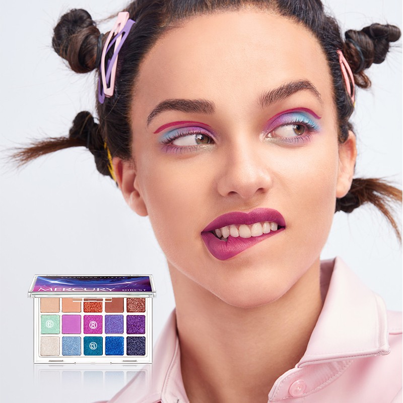 Bảng phấn mắt QIBEST 15 màu với 5 tông màu thời thượng tuỳ chọn 145.5g | BigBuy360 - bigbuy360.vn