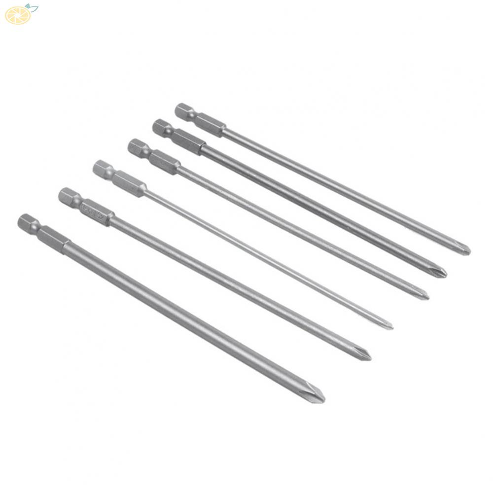 Bộ 6 Đầu Tua Vít Từ Tính Dài 100mm Bằng Thép 1/4 Inch Mới