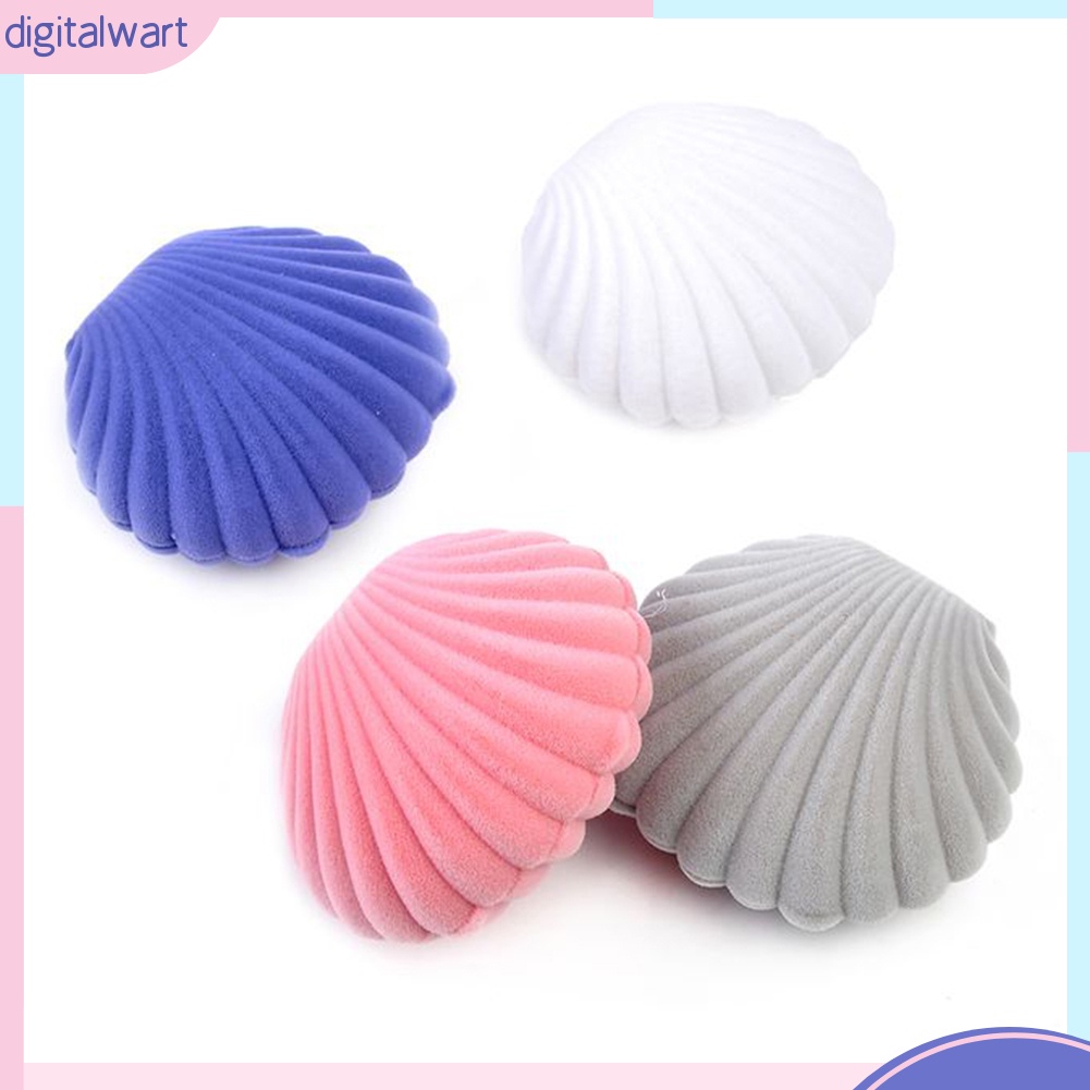 Hộp Đựng Trang Sức Hình Vỏ Sò Bằng Nhung Sang Trọng