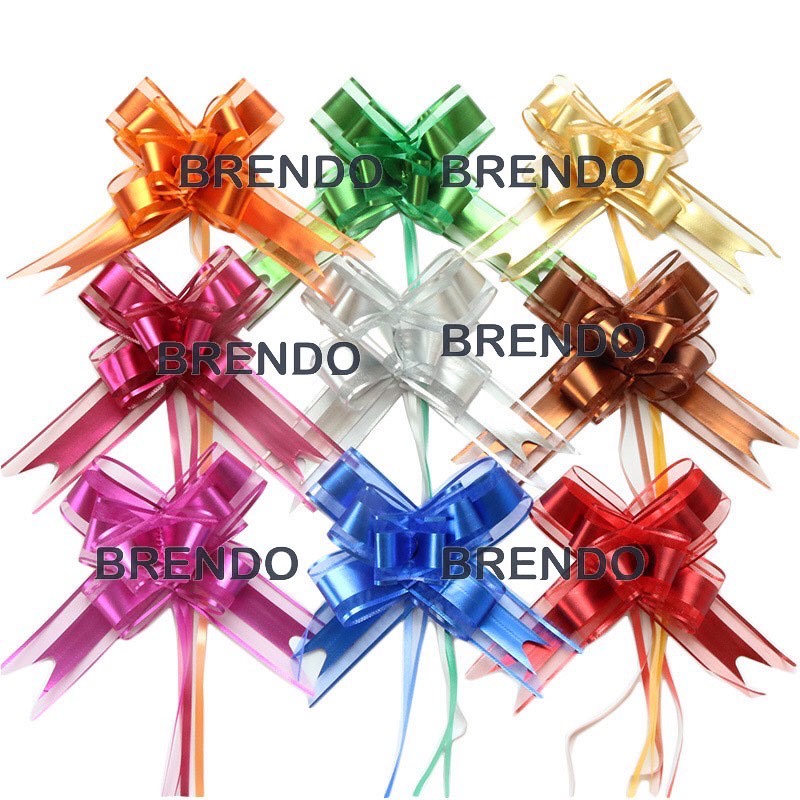 Sỉ nơ rút bản rộng 5cm - 10 cái - Gói quà tặng, hộp quà - Brendo Store