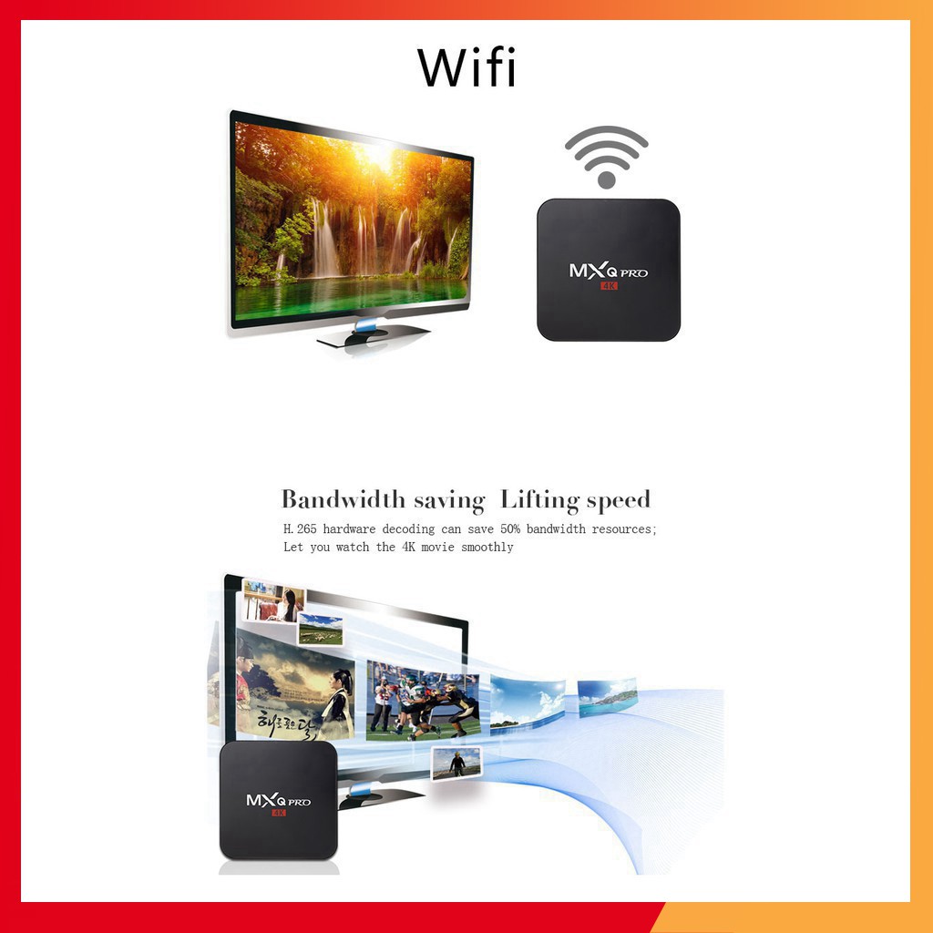 -Thiết bị TV Box Android KODI chuyển đổi TV thường thành TV thông minh MXQ Pro 4K 1GB 8GB. TCMV