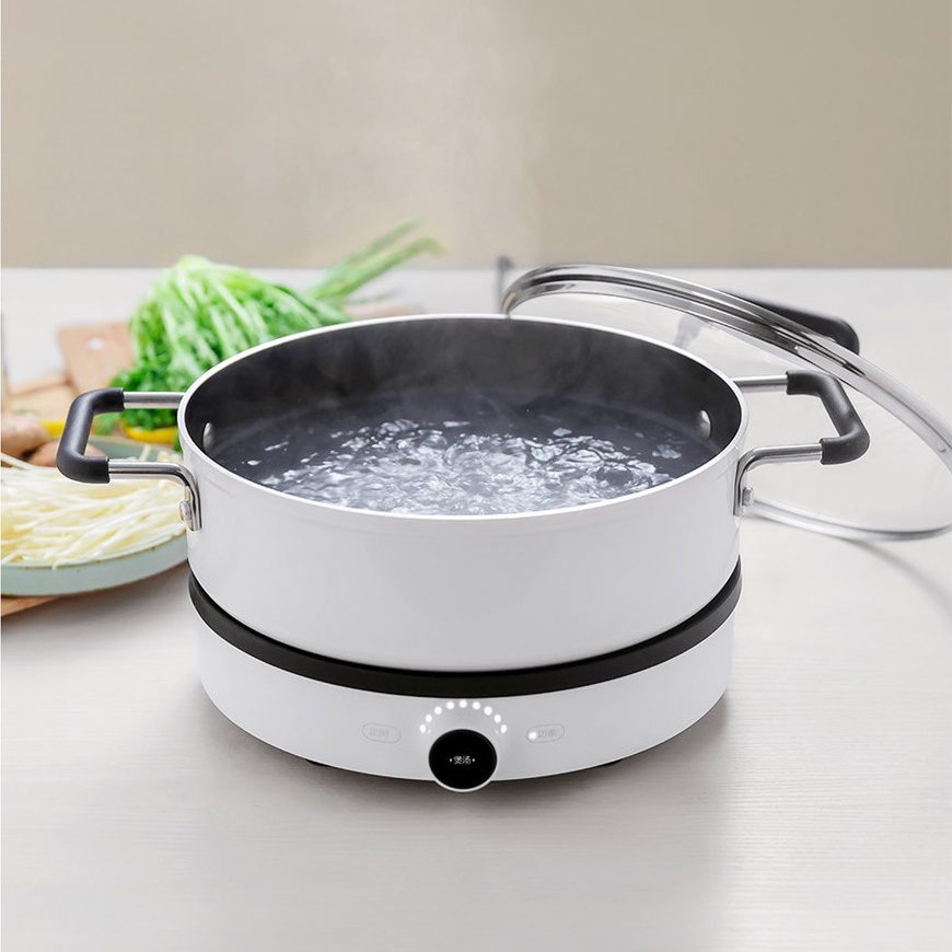 Nồi Lẩu Xiaomi Mijia Induction Cooker GJT02CM + Bếp từ Xiaomi Mijia Youth Đa Năng Chống Dính Cao Cấp Sôi Nhanh ,Tiện Lợi