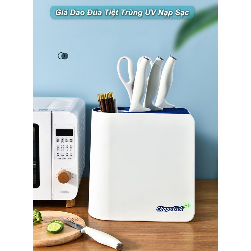🎉 Giá Dao Đũa Tiệt Trùng UV Nạp Sạc Bằng Cổng USB - GMart 🎉