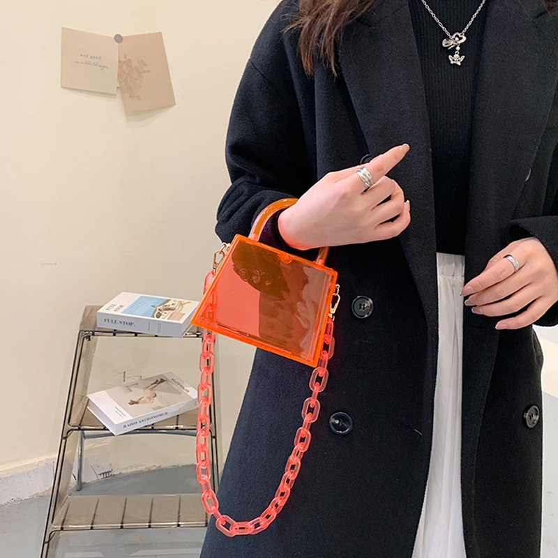 Túi Đeo Chéo Dáng Vuông Chất Liệu acrylic Thời Trang Cho Nữ
