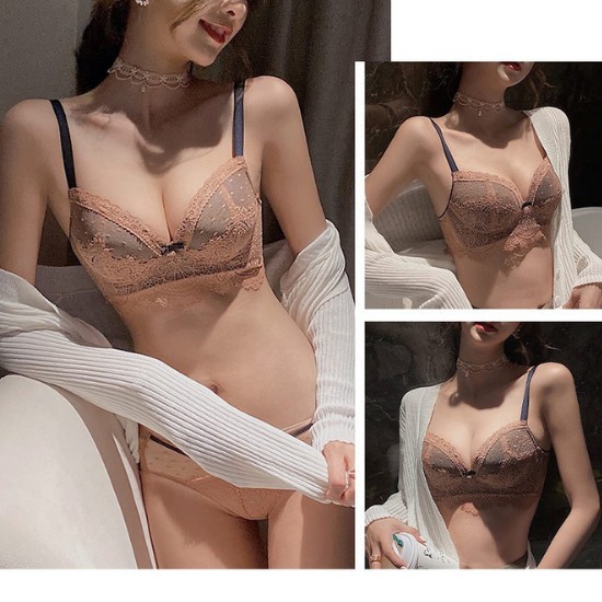 Bộ/Set đồ lót cao cấp cup ngang, phối ren nâng ngực quyến rũ LYEB008 | BigBuy360 - bigbuy360.vn