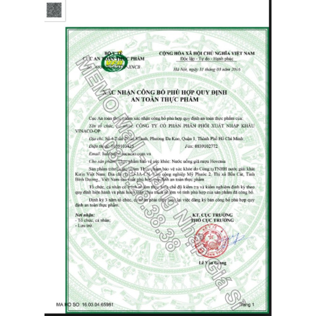 NƯỚC MÁT GAN GIẢI RƯỢU HOVENIA HÀN QUỐC