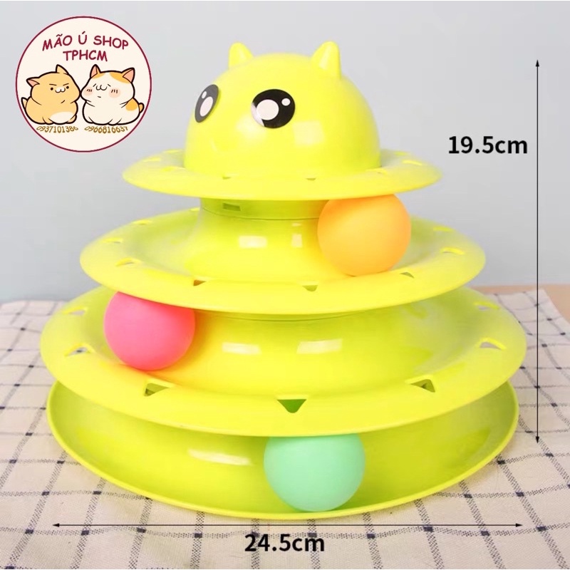 THÁP BANH 3 TẦNG - ĐỒ CHƠI CHO CHÓ MÈO