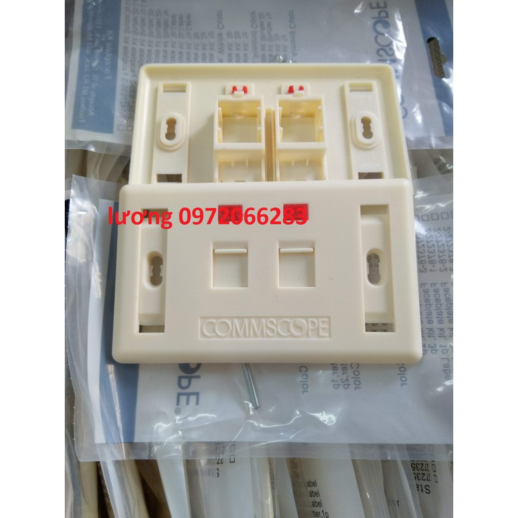 Mặt nạ outlet 2 cổng Commscope 272368-2 Faceplate