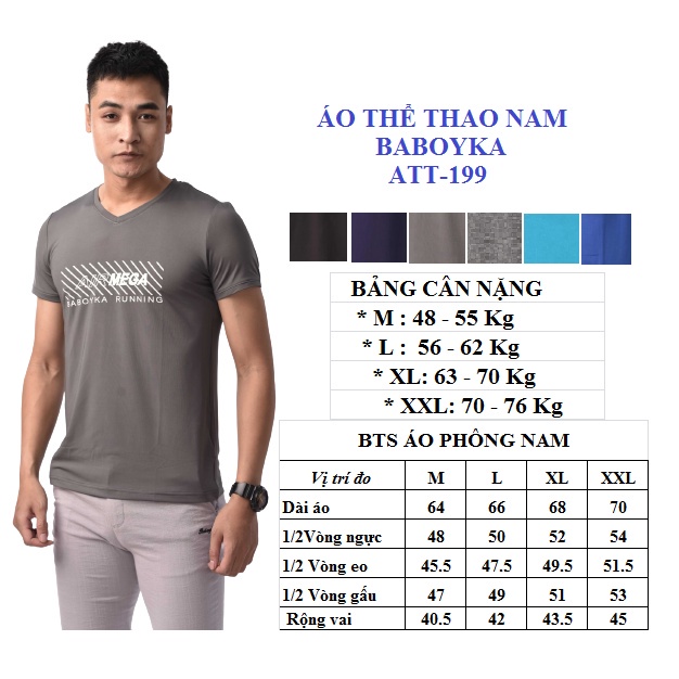 ÁO THỂ THAO NAM CHẤT COOLMAX MÁT LẠNH MÙA HÈ [ATT199] | BigBuy360 - bigbuy360.vn