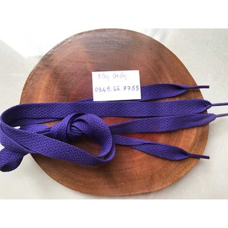 Dây giày màu tím xanh 80 cm bảng 5cm