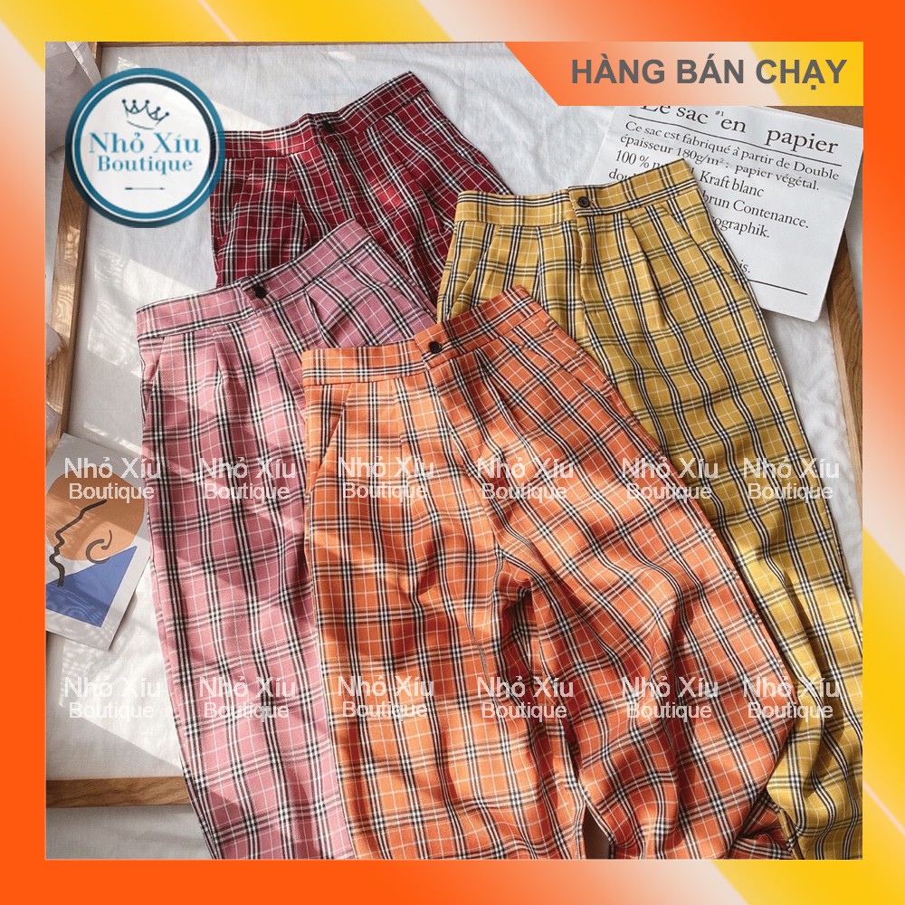 Quần Kẻ Caro ĐEN Ống Rộng [HÀNG BÁN CHẠY] | BigBuy360 - bigbuy360.vn