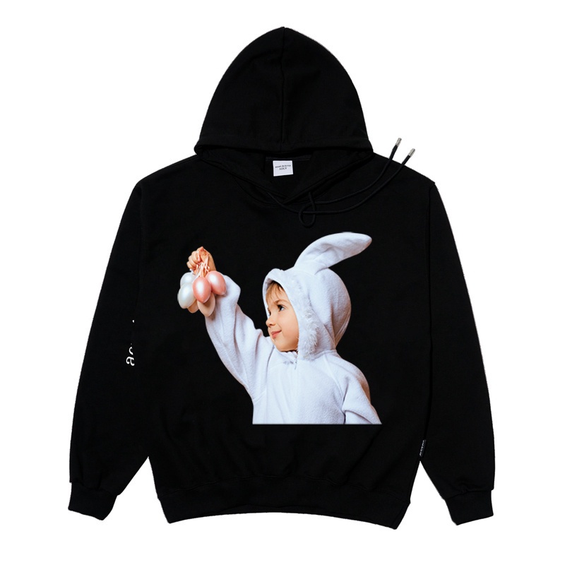 ADLV Áo Hoodie Tay Dài Dáng Rộng In Hình Thỏ Thời Trang Cho Nam Và Nữ