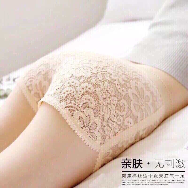 Quần lót nữ mặc trong váy ren màu đen trắng da