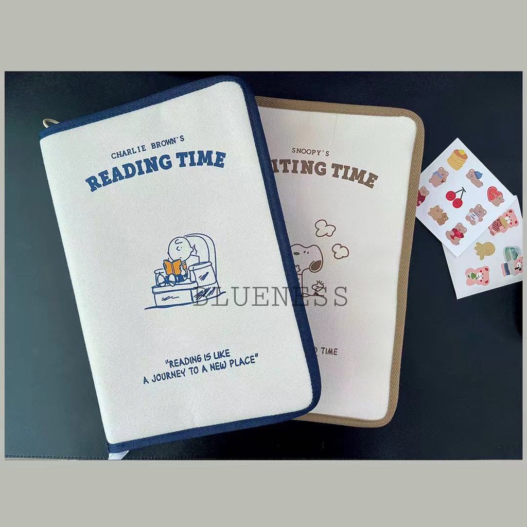 Túi đựng máy tính bảng bằng vải bạt in hình Snoopy 11-inch