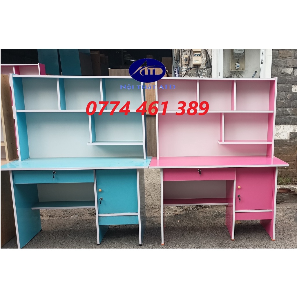 BÀN HỌC SINH GỖ CÓ KỆ SÁCH CHO HỌC SINH CẤP 1 CẤP 2-SHIP NHANH HCM BD
