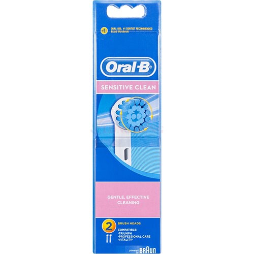 Đầu bàn chải thay thế bàn chải điện Oral-B Sensitive Clean (Set 2 cái) - Hàng nhập khẩu