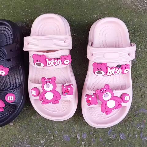 Dép quai hậu,dép xan đan,Cross [kèm sticker] cho bé gái