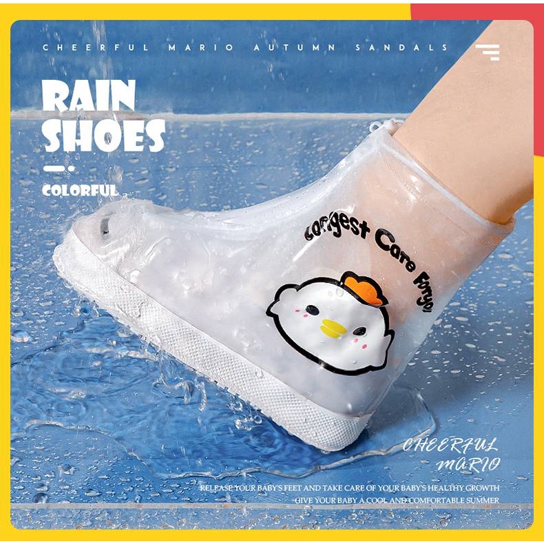 Bốt đi mưa CHEERFUL MARIO chống trượt không thấm nước hình cho bé 20-27.5cm
