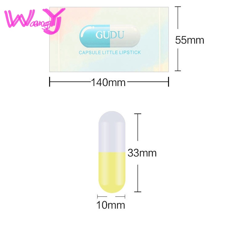 [Hàng mới về] Bộ 5 son môi dạng thạch lâu trôi thiết kế viên nang dễ thương | BigBuy360 - bigbuy360.vn