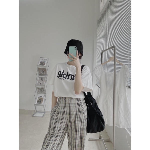 Sibling House - Áo thun oversize form rộng in chữ Barbie