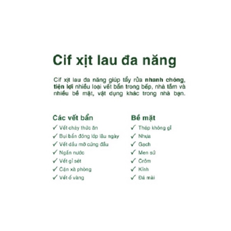 CIF xịt đa năng 520ml