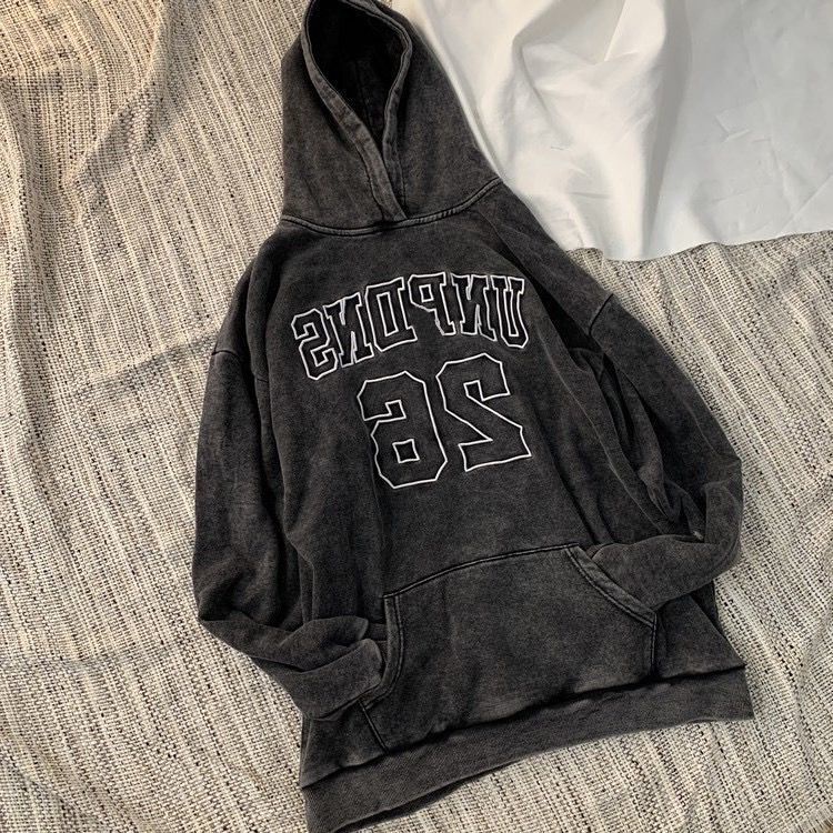 Áo Hoodie Vải Nhung Dày Dáng Rộng Họa Tiết Màu Nhuộm Phong Cách Hip Hop Mỹ Cá Tính Cho Nam Và Nữ