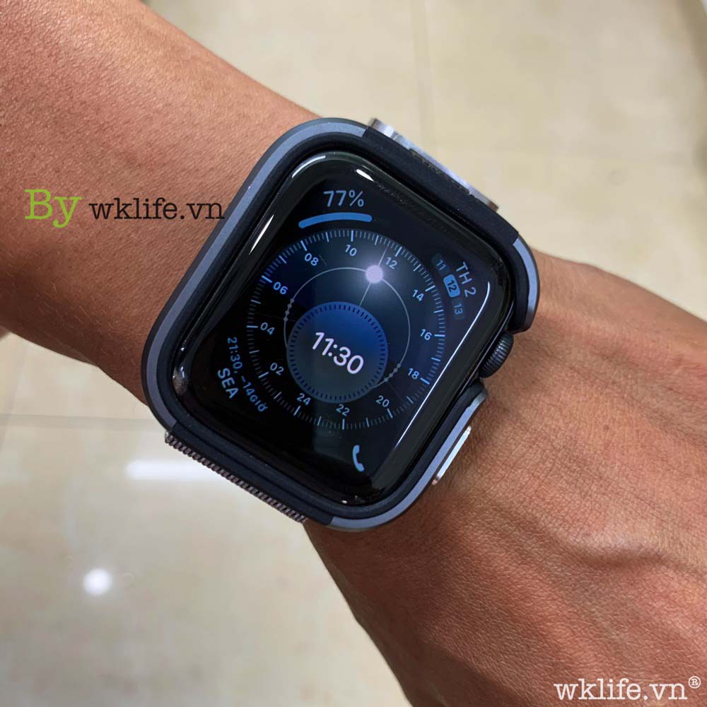 Ốp Viền Apple Watch WiWU Defense Armor Viền Nhôm Size 44mm Apple wacth Seri 4/5/6/SE