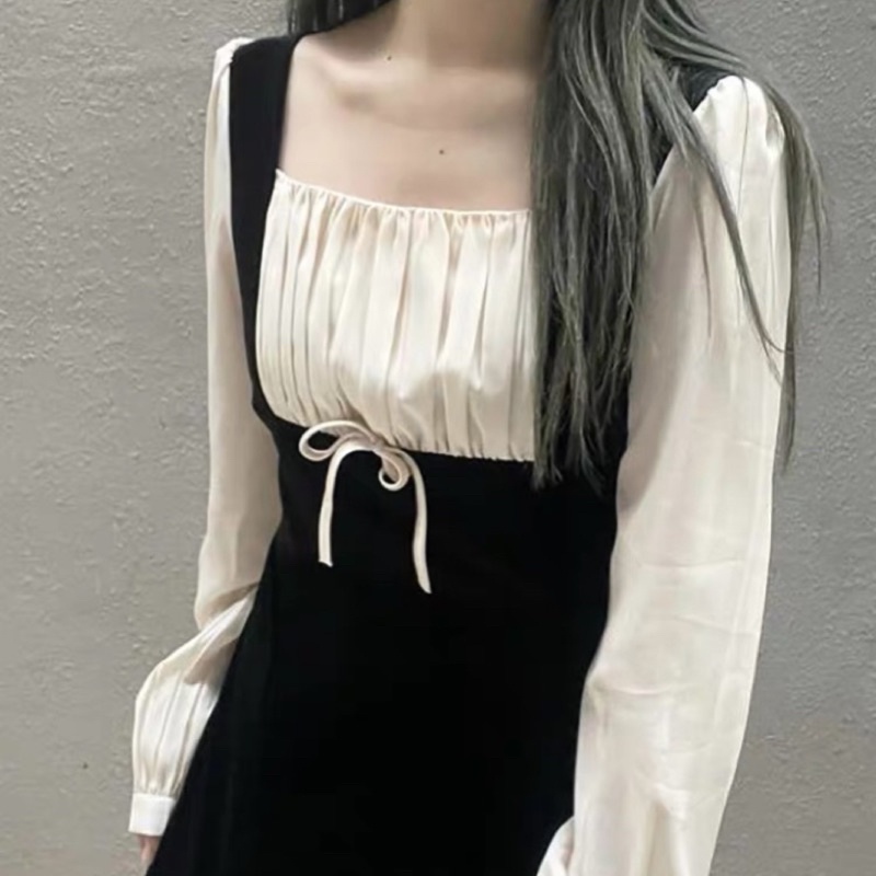 VÁY ĐEN DÀI ULLZANG HÀN QUỐC ĐẦM TIỂU THƯ CÔNG CHÚA DÀI TÔN DÁNG DỰ TIỆC TẾT PROM KỶ YẾU ĐẦM VÁY DÀI TAY XOÈ