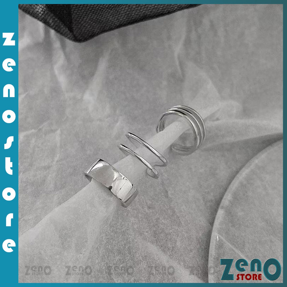 Set bông tai KT18, kẹp tai ZenO 3 chiếc cực cool ngầu