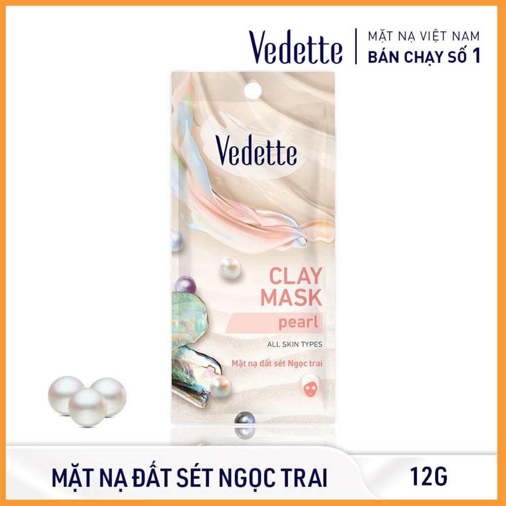 ❤️ MẶT NẠ ĐẤT SÉT NGỌC TRAI 12g VEDETTE